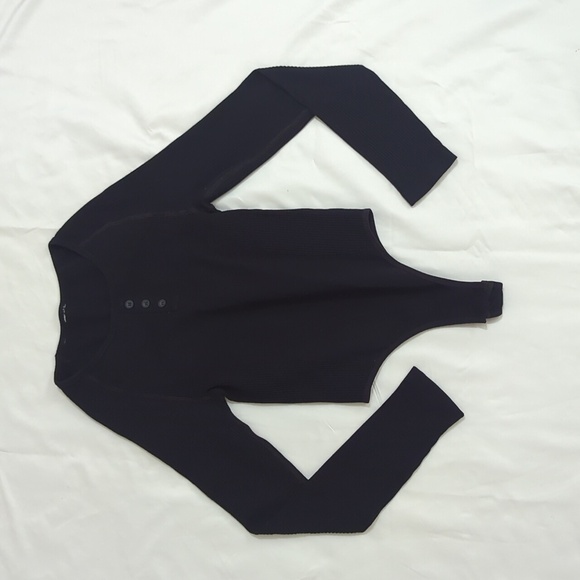 Gymshark Power Down Long Sleeve Bodysuit, Color Black Size S - Picture 5 of 16